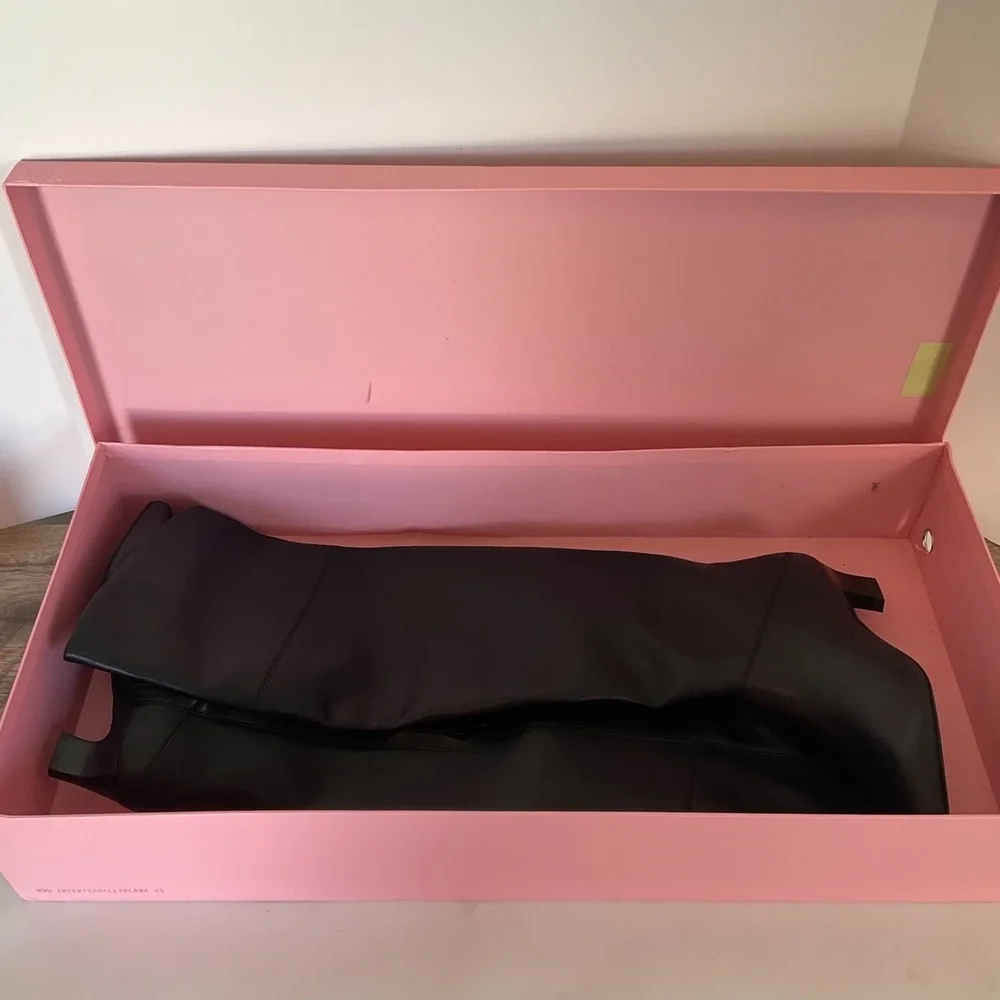 New Intentionally Blank x Anthropologie DELUCA 7 Black Soft‎ Leather Over Knee